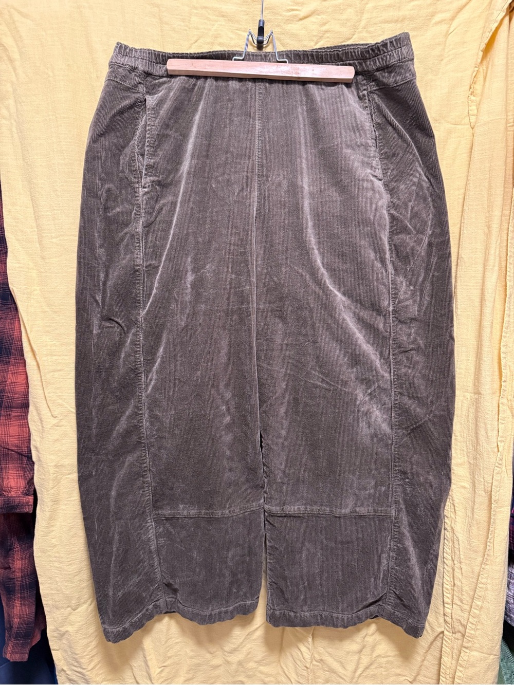 Anthropologie Pilcro Brown Corduroy Wide-Leg Izzie Barrel Leg Pull-On Pants